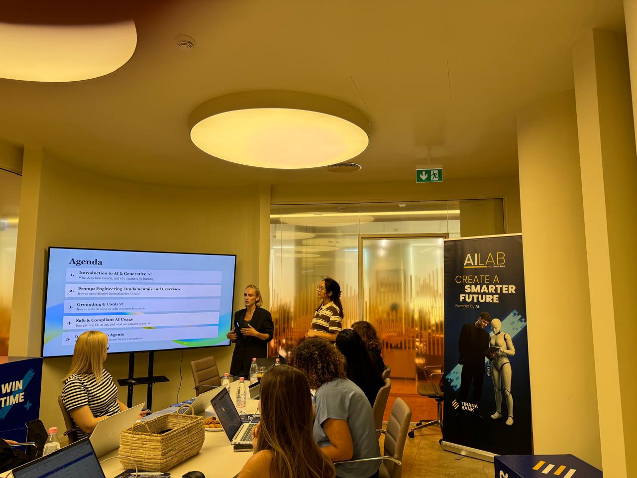 AI training session at Tirana Bank